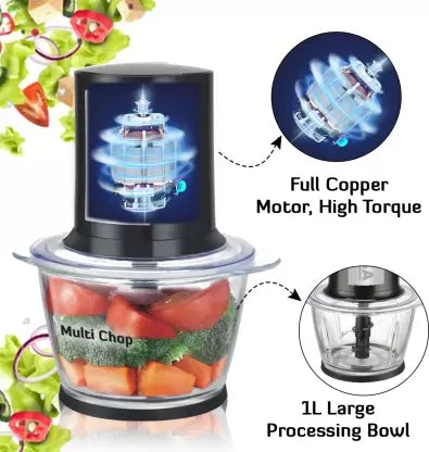 Inalsa Multi Chop 500 W Chopper  (Black) Inalsa Multi Chop 500 W Chopper  (Black)